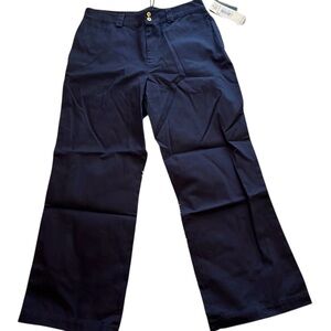 NWT Ralph Lauren Navy blue wide-leg khaki size 10P #10134